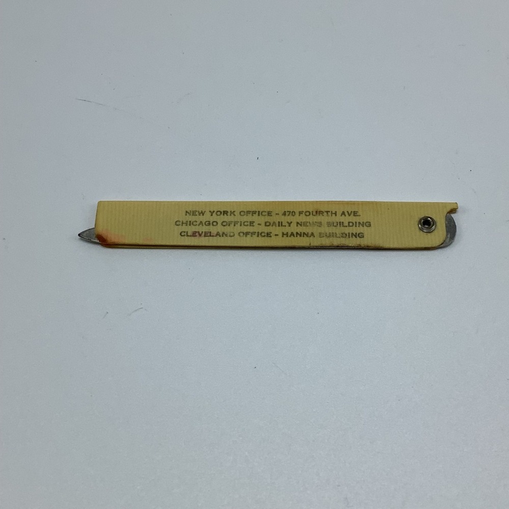 Vintage Promotional Nail File Advertising Edgar J. Buttenheim's‎ Publishing Co